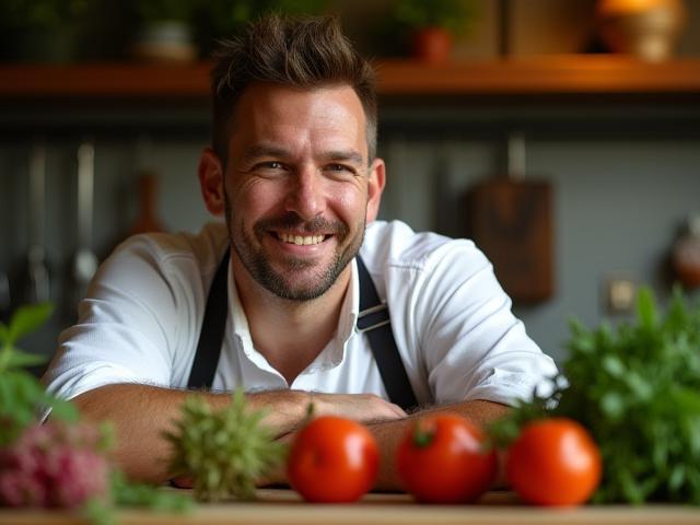 Portrait of Lucas Hart, Head Chef
