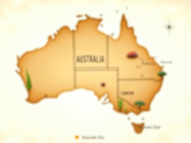 Map of Australia highlighting regions where native ingredients are ethically sourced